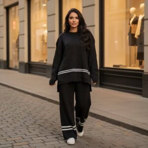 ست بلوزشلوار دوخط چاکدار